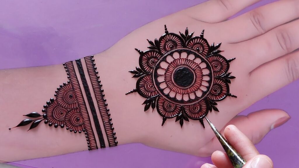 Mehndi Design Latest Easy and Beautiful Front Hand Simple Mehndi Design