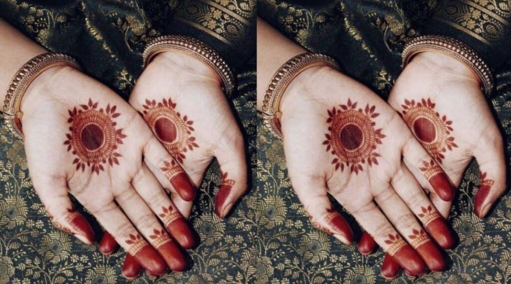 front hand simple mehndi design tikki easy and beautiful