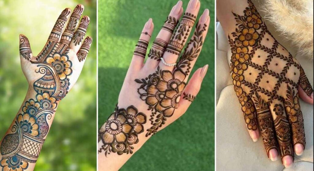 front hand simple mehndi design