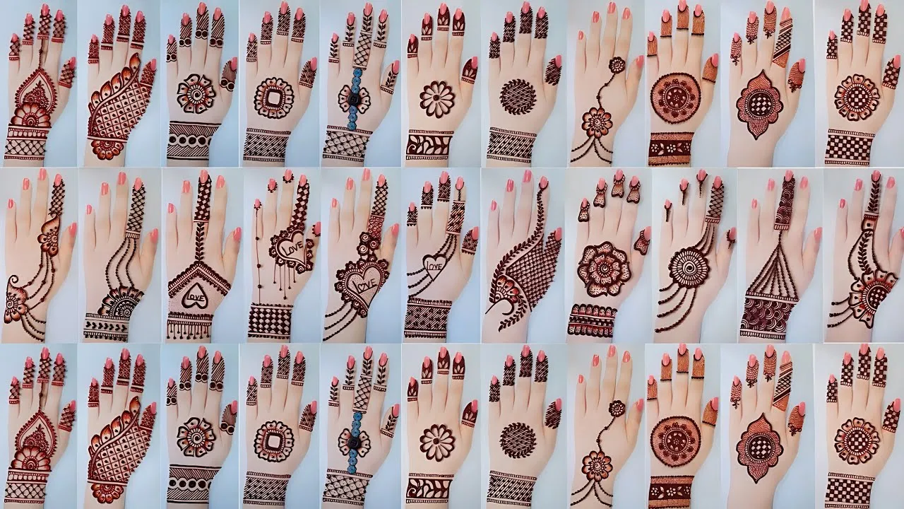 mehndi design easy and beautiful for Front Hand in Arabic Style