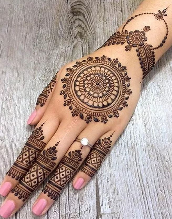 front hand simple mehndi design tikki easy and beautiful