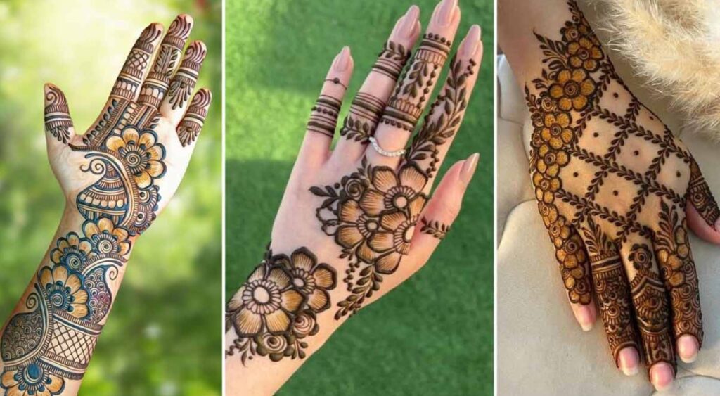 Arabic front hand simple mehndi wedding mehndi design 2025.