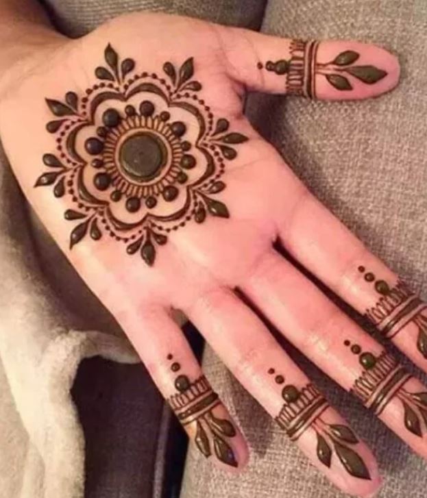 front hand simple mehndi design easy and beautiful 2025