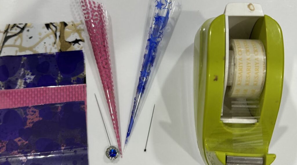materials we'll need to make homemade mehndi cones