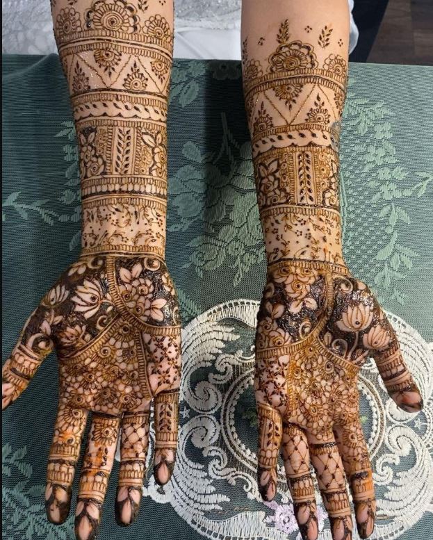 simple bridal mehndi design 2025 negative space mastery examples